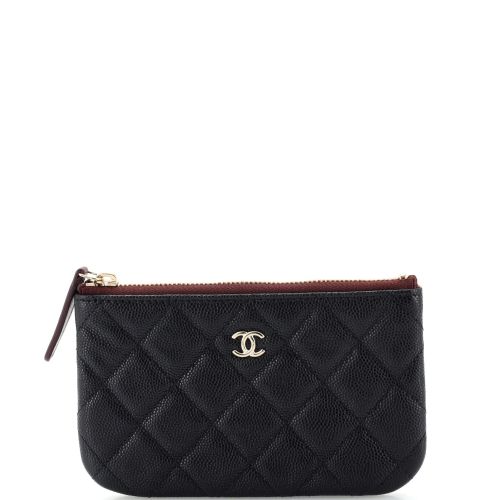 Classic O Case Pouch Quilted Caviar Mini