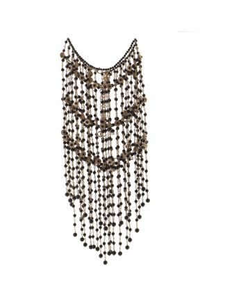 Paris in Rome Cape Necklace Metal and Beads